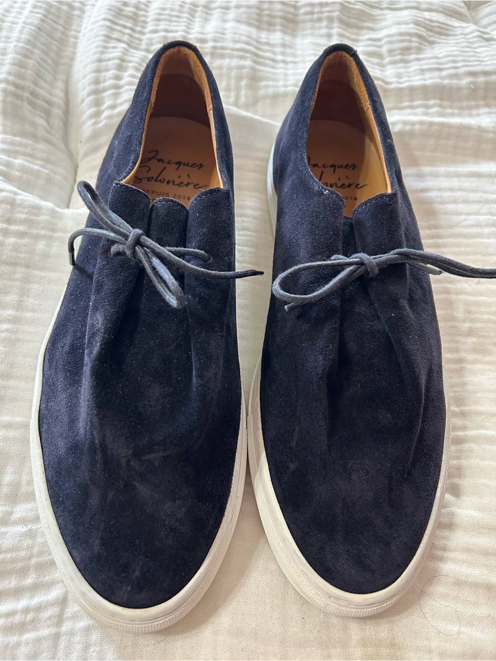 JACQUES SOLOVIERE Paris
Suede Jim Navy Shoes Loafers